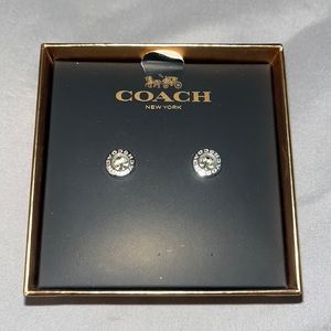 Coach circle earrings